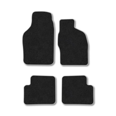 B&Q -  Saab 9-3 (1998-2002) (Convertible) Premium Car Mats Tufted-Pile Carpet Grey Trim Tailored Fit Car Accessories Durable Set