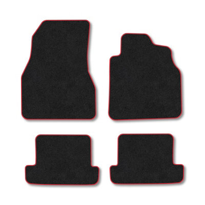 Car Mat Co Renault Megane Cc (2002-2008) Premium Car Mats Tufted-Pile Carpet Red Trim Tailored Fit Car Accessories Durable Set from B&Q