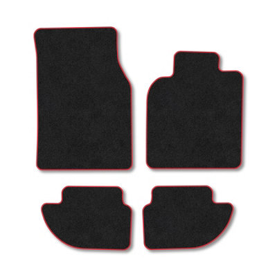 Car Mat Co Porsche 968 (1991-1995) Premium Car Mats Tufted-Pile Carpet Red Trim Tailored Fit Car Accessories Durable Set from B&Q