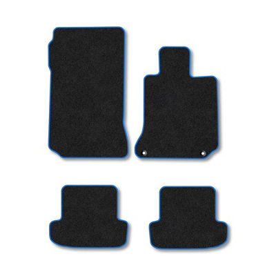 Car Mat Co Mercedes E-Class (2009-2017) (A207) (Cabriolet) Premium Car Mats Tufted-Pile Carpet Blue Trim Tailored Fit from B&Q