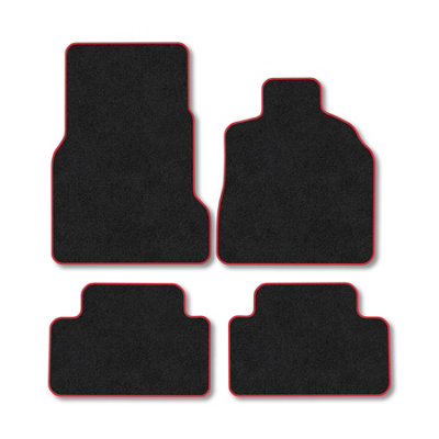 Car Mat Co Mercedes A-Class (2000-2005) (W168) (Swb) Premium Car Mats Tufted-Pile Carpet Red Trim Tailored Fit Car Accessories Durable Set from B&Q