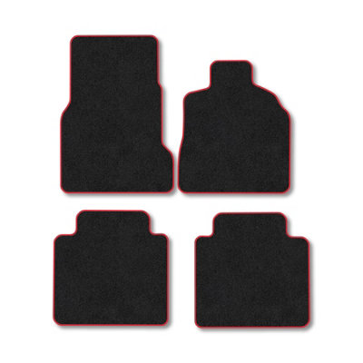Car Mat Co Mercedes A-Class (2000-2005) (W168) (Lwb) Premium Car Mats Tufted-Pile Carpet Red Trim Tailored Fit Car Accessories Durable Set from B&Q