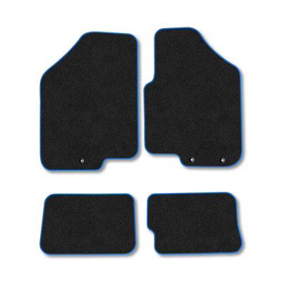 Car Mat Co Kia Soul (2011-2014) Premium Car Mats Tufted-Pile Carpet Blue Trim Tailored Fit Car Accessories Durable Set from B&Q