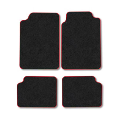 Car Mat Co Citroen Xantia (1993-2001) Premium Car Mats Tufted-Pile Carpet Red Trim Tailored Fit Car Accessories Durable Set from B&Q