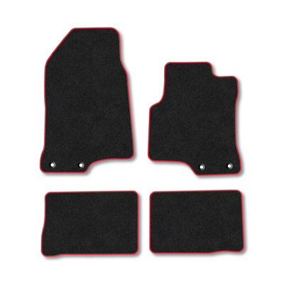 Car Mat Co Chevrolet Captiva (2007-2015) Premium Car Mats Tufted-Pile Carpet Red Trim Tailored Fit Car Accessories Durable Set from B&Q