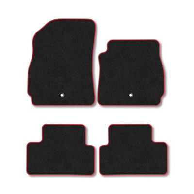 Car Mat Co Chevrolet Orlando (2011-2015) Premium Car Mats Tufted-Pile Carpet Red Trim Tailored Fit Car Accessories Durable Set from B&Q