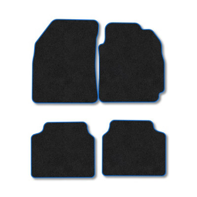 B&Q -  Hyundai Sonata (1998-2004) Premium Car Mats Tufted-Pile Carpet Blue Trim Tailored Fit Car Accessories Durable Set
