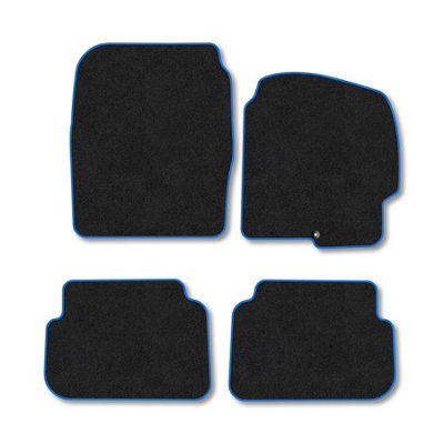 B&Q -  Mazda 323 (1998-2003) Premium Car Mats Tufted-Pile Carpet Blue Trim Tailored Fit Car Accessories Durable Set