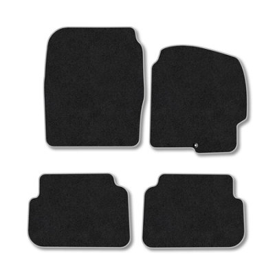 B&Q -  Mazda 323 (1998-2003) Premium Car Mats Tufted-Pile Carpet Grey Trim Tailored Fit Car Accessories Durable Set