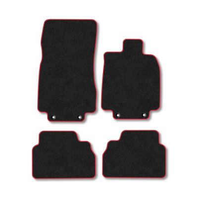 Car Mat Co Mercedes S-Class (2000-2006) (W220) (Swb) Premium Car Mats Tufted-Pile Carpet Red Trim Tailored Fit Car Accessories Durable Set from B&Q