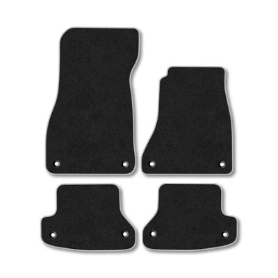 Car Mat Co Audi A5 (2017+) (Coupe) Premium Car Mats Tufted-Pile Carpet Grey Trim Tailored Fit Car Accessories Durable Set from B&Q