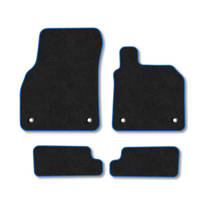 Car Mat Co Audi Tt (2014+) Premium Car Mats Tufted-Pile Carpet Blue Trim Tailored Fit Car Accessories Durable Set from B&Q