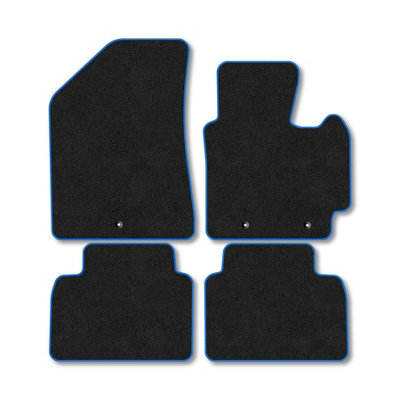 Car Mat Co Kia Soul (2014-2020) Premium Car Mats Tufted-Pile Carpet Blue Trim Tailored Fit Car Accessories Durable Set from B&Q