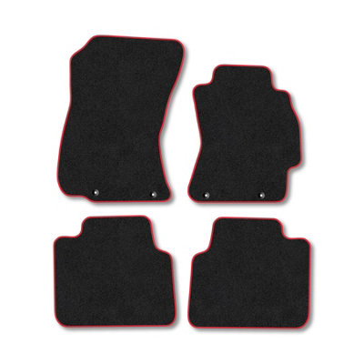 Car Mat Co Subaru Outback (2009-2014) Premium Car Mats Tufted-Pile Carpet Red Trim Tailored Fit Car Accessories Durable Set from B&Q