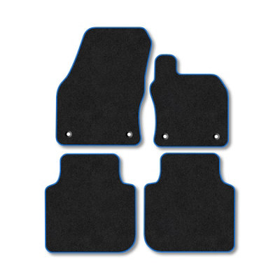 Car Mat Co Skoda Kodiaq (2016+) Premium Car Mats Tufted-Pile Carpet Blue Trim Tailored Fit Car Accessories Durable Set from B&Q