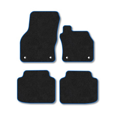 Car Mat Co Skoda Superb (2015+) Premium Car Mats Tufted-Pile Carpet Blue Trim Tailored Fit Car Accessories Durable Set from B&Q