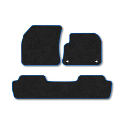 B&Q -  Peugeot 5008 (2017-2024) Premium Car Mats Tufted-Pile Carpet Blue Trim Tailored Fit Car Accessories Durable Set