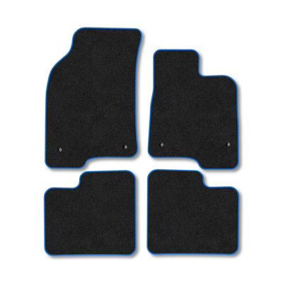 Car Mat Co Fiat Panda (2015+) Premium Car Mats Tufted-Pile Carpet Blue Trim Tailored Fit Car Accessories Durable Set from B&Q