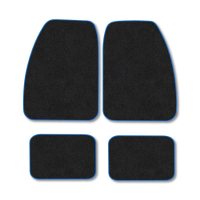 Car Mat Co Universal Floor Premium Car Mats Tufted-Pile Carpet Blue Trim Tailored Fit Car Accessories Durable Set from B&Q