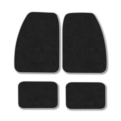 Car Mat Co Universal Floor Premium Car Mats Tufted-Pile Carpet Grey Trim Tailored Fit Car Accessories Durable Set from B&Q