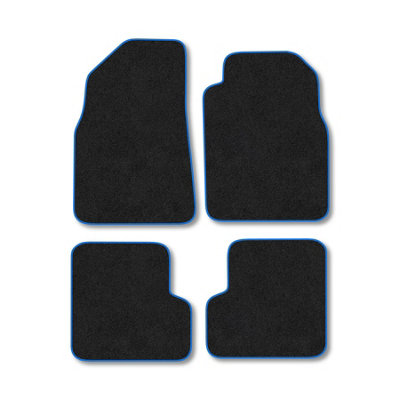 Car Mat Co Mg 3 (2011+) Premium Car Mats Tufted-Pile Carpet Blue Trim Tailored Fit Car Accessories Durable Set from B&Q