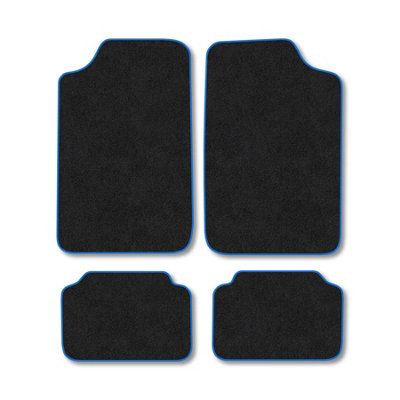 B&Q -  Peugeot 309 (1985-1994) Premium Car Mats Tufted-Pile Carpet Blue Trim Tailored Fit Car Accessories Durable Set