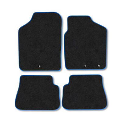 Car Mat Co Kia Picanto (2009-2011) Premium Car Mats Tufted-Pile Carpet Blue Trim Tailored Fit Car Accessories Durable Set from B&Q