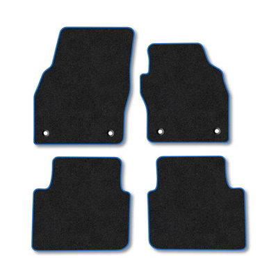 Car Mat Co Skoda Kamiq (2017+) Premium Car Mats Tufted-Pile Carpet Blue Trim Tailored Fit Car Accessories Durable Set from B&Q