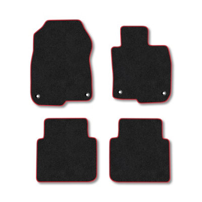 Car Mat Co Honda Cr-V (2018+) Premium Car Mats Tufted-Pile Carpet Red Trim Tailored Fit Car Accessories Durable Set from B&Q
