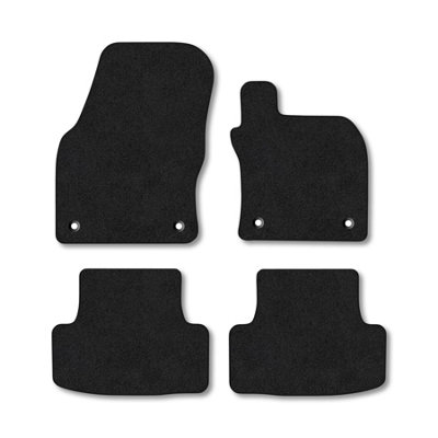 Car Mat Co Skoda Karoq (2017+) Premium Car Mats Tufted-Pile Carpet Black Trim Tailored Fit Car Accessories Durable Set from B&Q