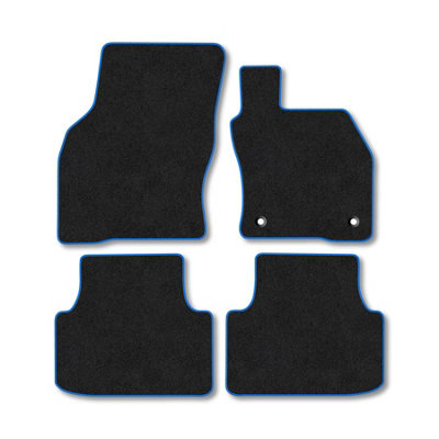 B&Q -  Cupra Formentor (2020+) Premium Car Mats Tufted-Pile Carpet Blue Trim Tailored Fit Car Accessories Durable Set