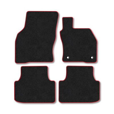 B&Q -  Cupra Formentor (2020+) Premium Car Mats Tufted-Pile Carpet Red Trim Tailored Fit Car Accessories Durable Set