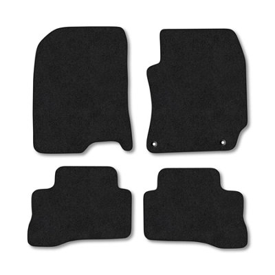 Car Mat Co Hyundai Kona (2020-2023)  Hybrid Premium Car Mats Tufted-Pile Carpet Black Trim Tailored Fit Car Accessories Durable Set from B&Q