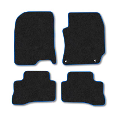 Car Mat Co Hyundai Kona (2020-2023)  Hybrid Premium Car Mats Tufted-Pile Carpet Blue Trim Tailored Fit Car Accessories Durable Set from B&Q