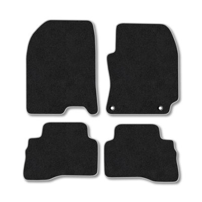 Car Mat Co Hyundai Kona (2017-2020)  Hybrid Premium Car Mats Tufted-Pile Carpet Grey Trim Tailored Fit Car Accessories Durable Set from B&Q