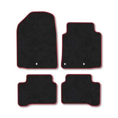 Car Mat Co Hyundai Ioniq (2016-2020) Premium Car Mats Tufted-Pile Carpet Red Trim Tailored Fit Car Accessories Durable Set from B&Q