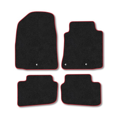 Car Mat Co Hyundai Ioniq (2020+)  Hybrid Premium Car Mats Tufted-Pile Carpet Red Trim Tailored Fit Car Accessories Durable Set from B&Q