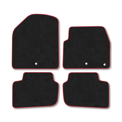 Car Mat Co Hyundai Ioniq (2020+) Ev Premium Car Mats Tufted-Pile Carpet Red Trim Tailored Fit Car Accessories Durable Set from B&Q