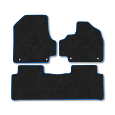 Car Mat Co Hyundai Ioniq (2021+) (Fixed Centre Console) Premium Car Mats Tufted-Pile Carpet Blue Trim Tailored Fit Car Accessories Durable from B&Q