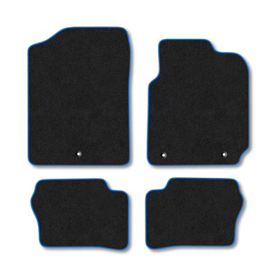 Car Mat Co Kia Picanto (2017+) Premium Car Mats Tufted-Pile Carpet Blue Trim Tailored Fit Car Accessories Durable Set from B&Q