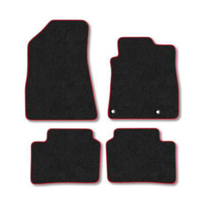 Car Mat Co Kia Niro (2022-) (Phev) Premium Car Mats Tufted-Pile Carpet Red Trim Tailored Fit Car Accessories Durable Set from B&Q