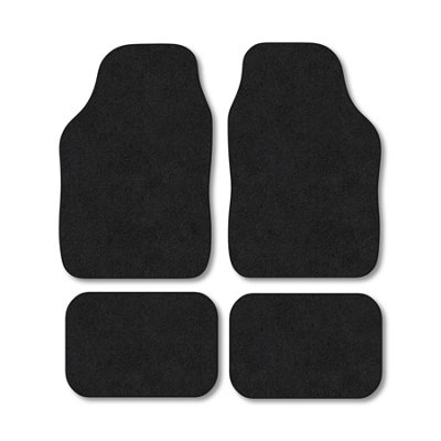 Car Mat Co Universal Mats Premium Car Mats Tufted-Pile Carpet Black Trim Tailored Fit Car Accessories Durable Set from B&Q