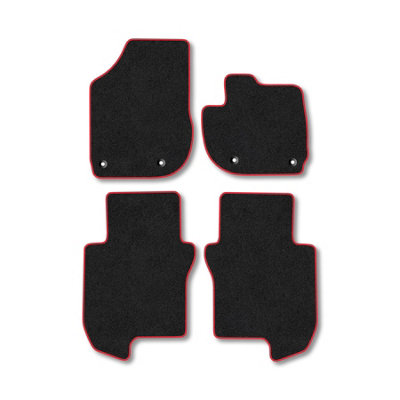 Car Mat Co Honda Jazz (2020+) (Manual) Premium Car Mats Tufted-Pile Carpet Red Trim Tailored Fit Car Accessories Durable Set from B&Q