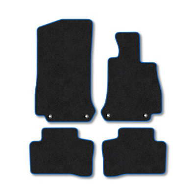 Car Mat Co Mercedes-Benz Eqc (2019+) Premium Car Mats Tufted-Pile Carpet Blue Trim Tailored Fit Car Accessories Durable Set from B&Q