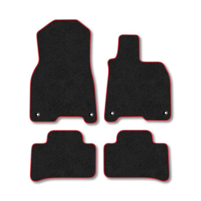 Car Mat Co Mercedes-Benz Eqe (2022+) Premium Car Mats Tufted-Pile Carpet Red Trim Tailored Fit Car Accessories Durable Set from B&Q
