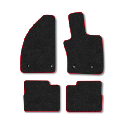 Car Mat Co Fiat Tipo Auto (2015+) Premium Car Mats Tufted-Pile Carpet Red Trim Tailored Fit Car Accessories Durable Set from B&Q