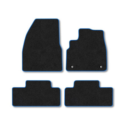 Car Mat Co Renault Megane E-Tech (2022+) Premium Car Mats Tufted-Pile Carpet Blue Trim Tailored Fit Car Accessories Durable Set from B&Q
