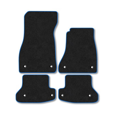 Car Mat Co Audi A5 Cabriolet (2016+) Premium Car Mats Tufted-Pile Carpet Blue Trim Tailored Fit Car Accessories Durable Set from B&Q