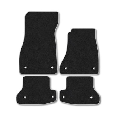 Car Mat Co Audi A5 Cabriolet (2016+) Premium Car Mats Tufted-Pile Carpet Grey Trim Tailored Fit Car Accessories Durable Set from B&Q
