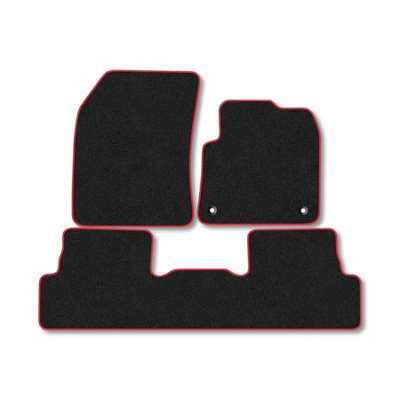 Car Mat Co Citroen C5 Aircross (2019+) Premium Car Mats Tufted-Pile Carpet Red Trim Tailored Fit Car Accessories Durable Set from B&Q